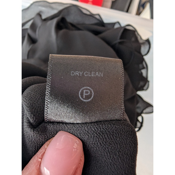 NBD Revolve Nehna Sheer Cascading Ruffle Slip Maxi Gown XS Gothic Fairy Glam - Picture 15 of 15